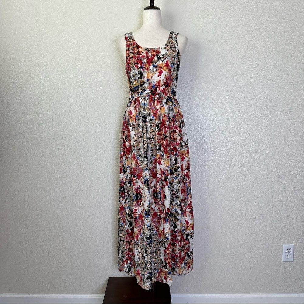 2XTREMZ Colorful Pattern Sleeveless Maxi Dress, Sz Small